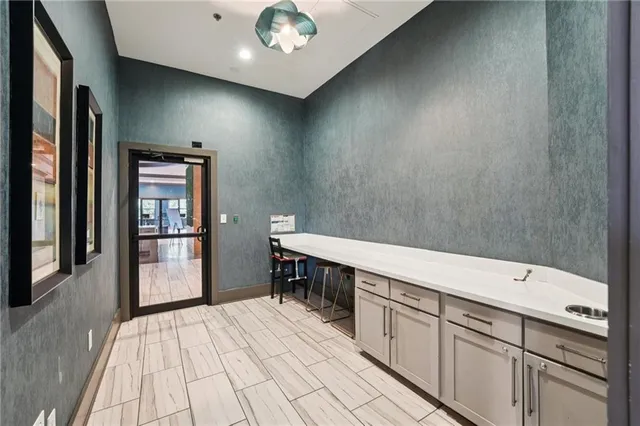 a view of a patio with a yard