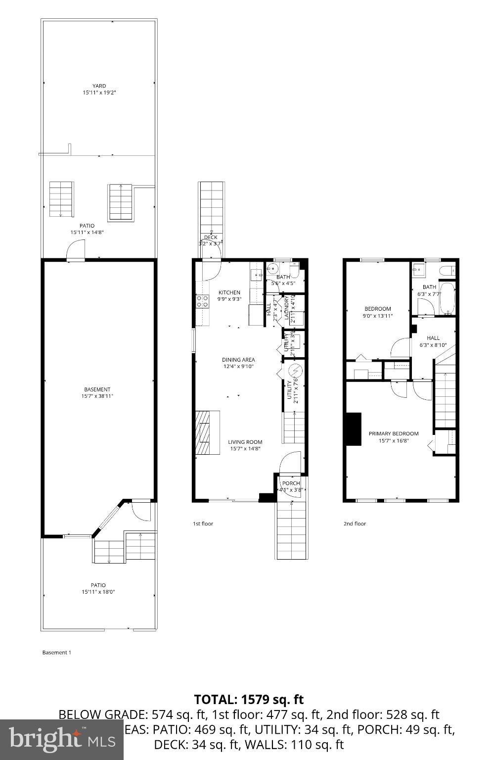 1814 15th Street Northwest, Unit A Washington, DC 20009 - Photo 15 of 15 a picture of a floor plan