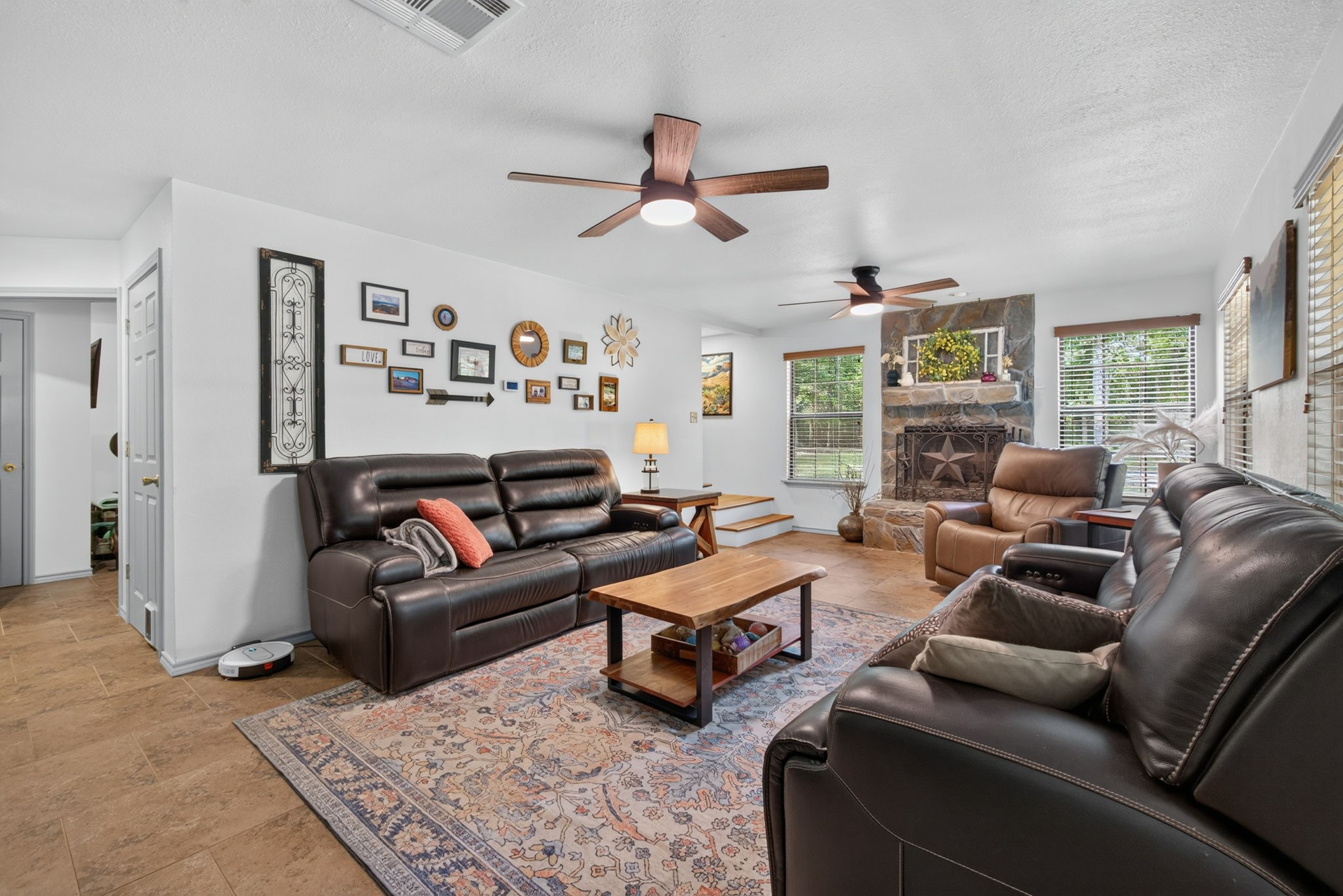 272 Tom Marsh Road Livingston, TX 77351 - Photo 14 of 50 Living Room w/ Wood Burning Fireplace