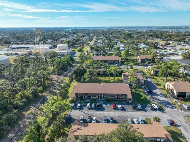 an aerial view of a city