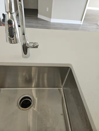 a close view of sink