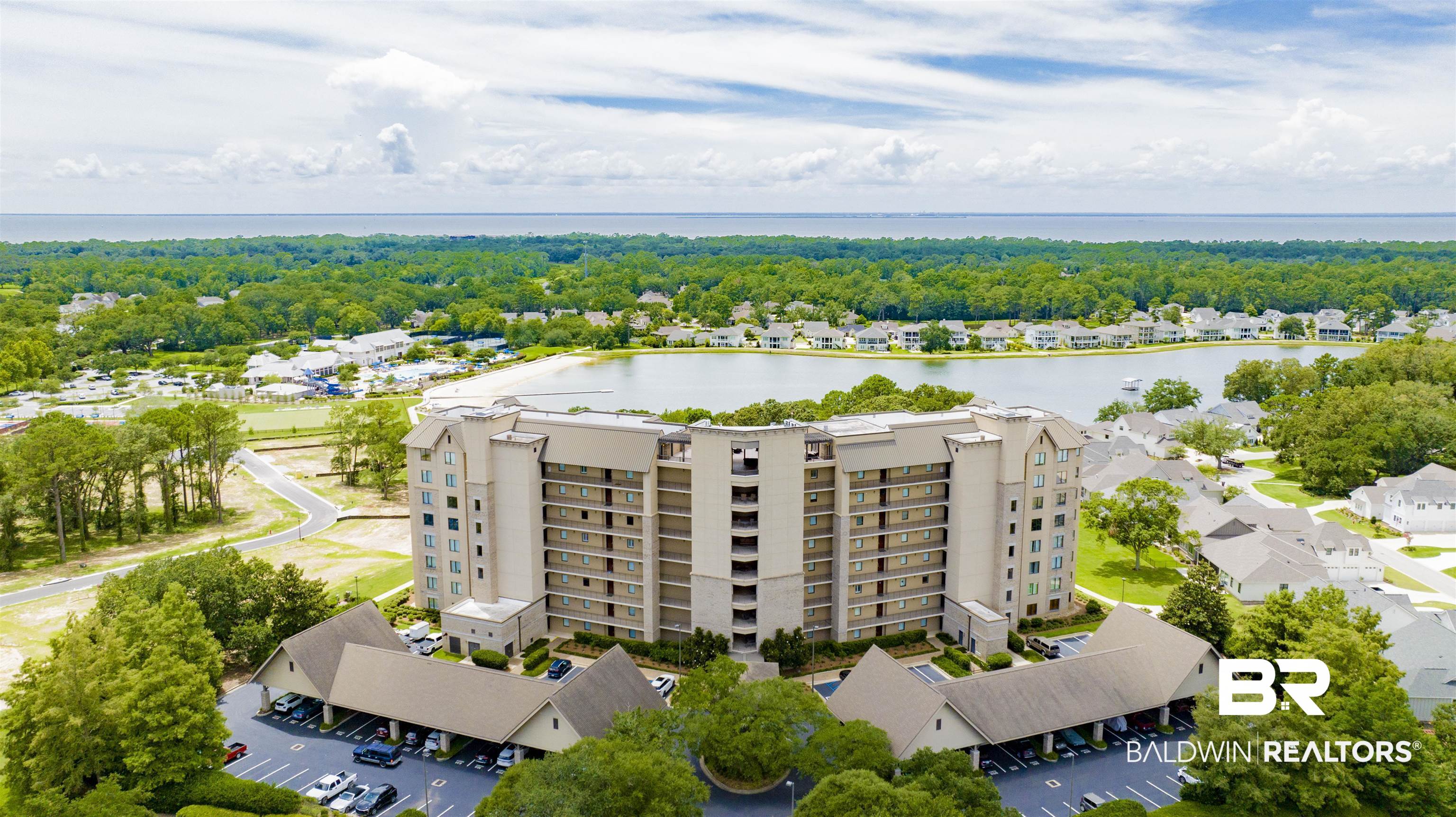 18269 Colony Drive, Unit 601 Fairhope, AL 36532 - Photo 37 of 47 Birds eye view of property with a water view