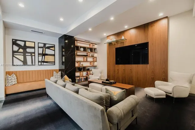 a view of a hallway with the glass door