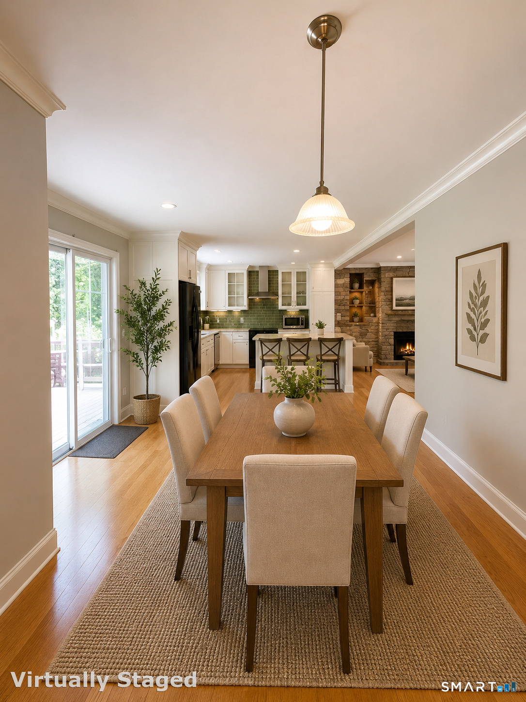 2182 North Benson Road Fairfield, CT 06824 - Photo 4 of 21 a view of a dining room with furniture window and wooden floor