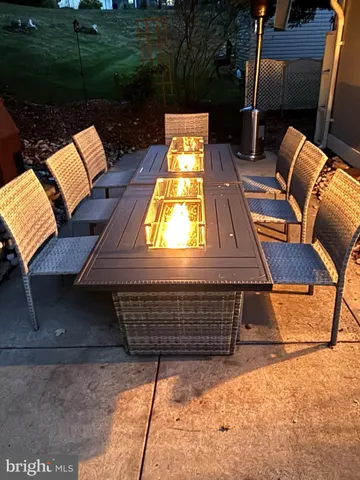 a view of outdoor space with seating area