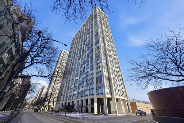 a view of a tall building