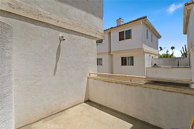 a view of a house with a large window