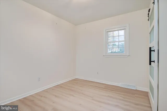 an empty room with a window