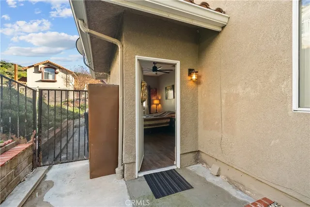 a view of a chairs and tables in the patio
