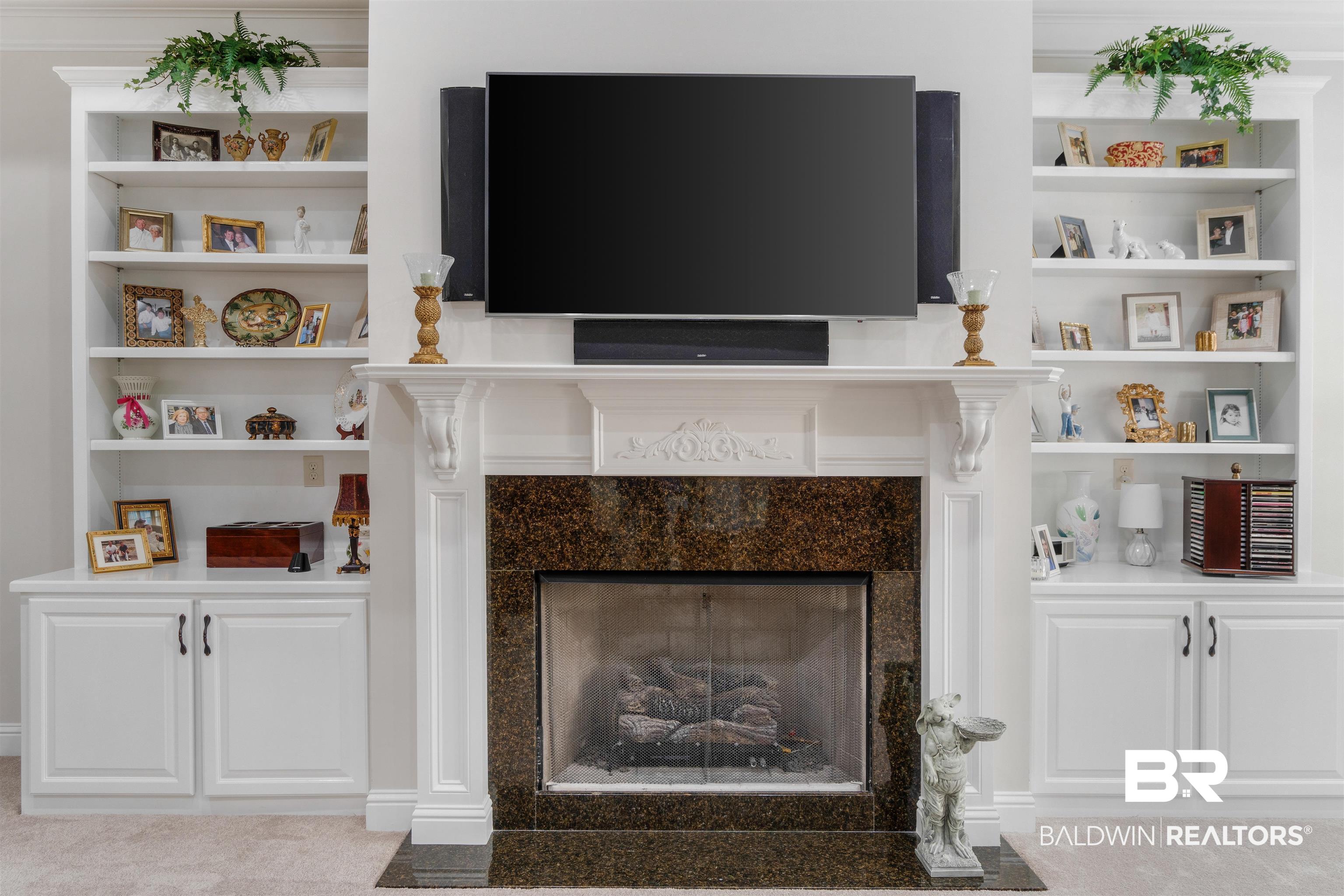 11281 Redfern Road Daphne, AL 36526 - Photo 10 of 80 Carpeted living room featuring a premium fireplace