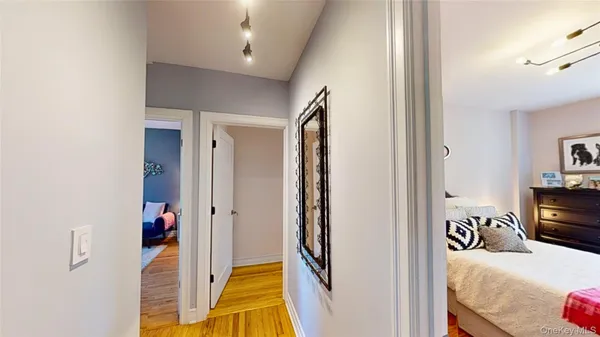 a bed room with a bed and a couch