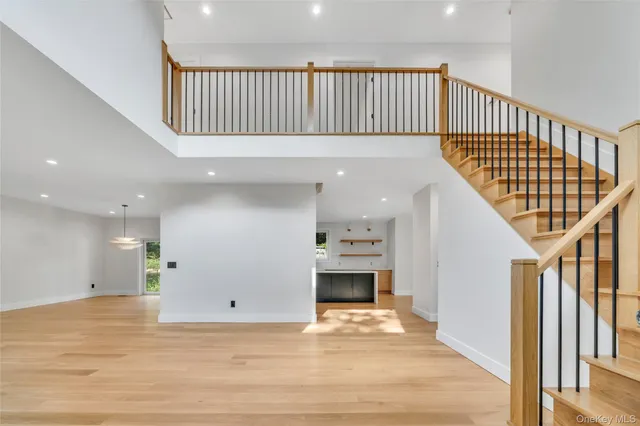a view of livingroom with kitchen