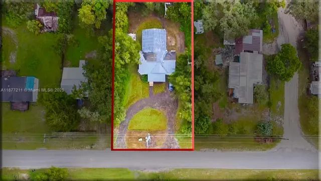 a view of a park with swings