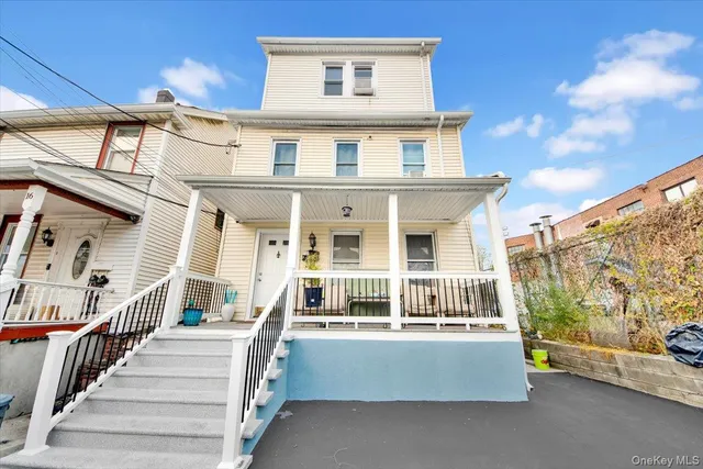 a view of a building with a window