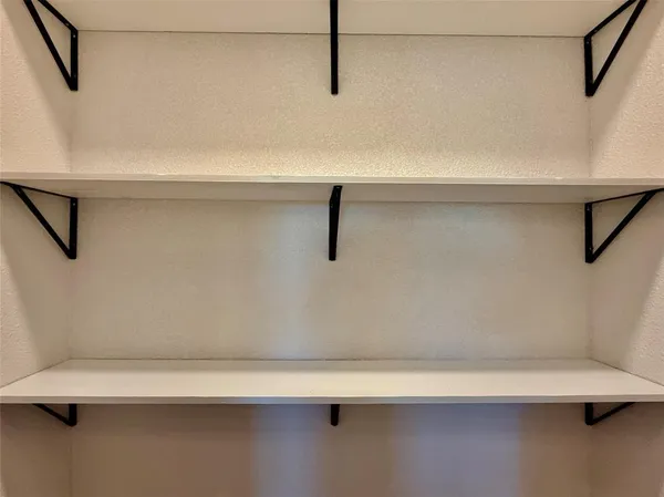 a close view of closet
