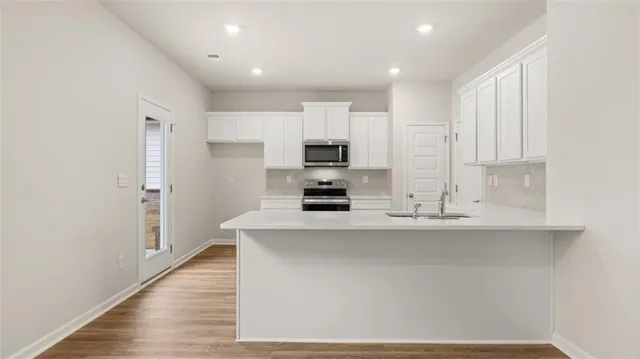 a view of a glass door