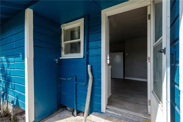 a view of front door