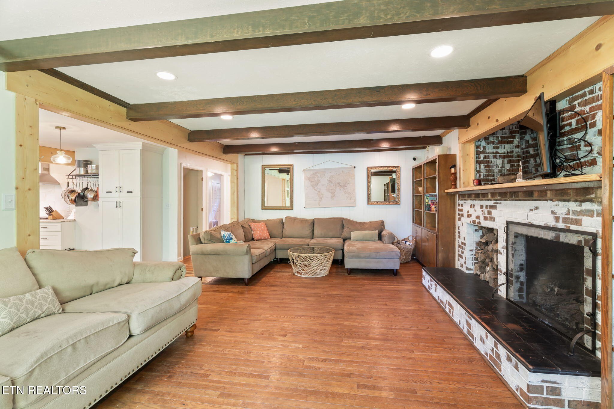 110 Balsam Road Oak Ridge, TN 37830 - Photo 18 of 39 a living room with furniture and a fireplace