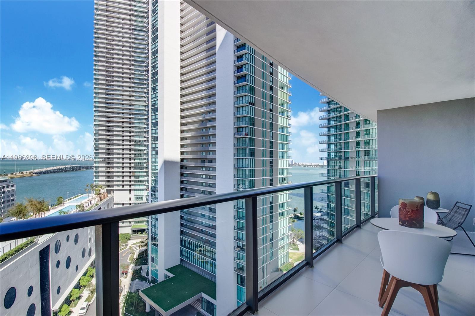 501 Northeast 31st Street, Unit 1502 Miami, FL 33137 - Photo 1 of 12 a view of balcony with furniture