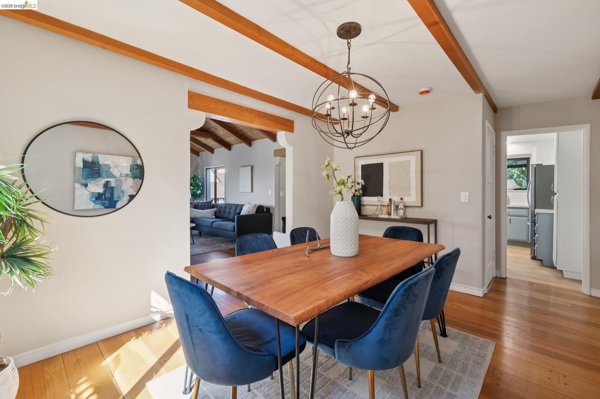 37 Kenyon Avenue Kensington, CA 94708 - Photo 15 of 60 a view of a dining room with furniture and a chandelier