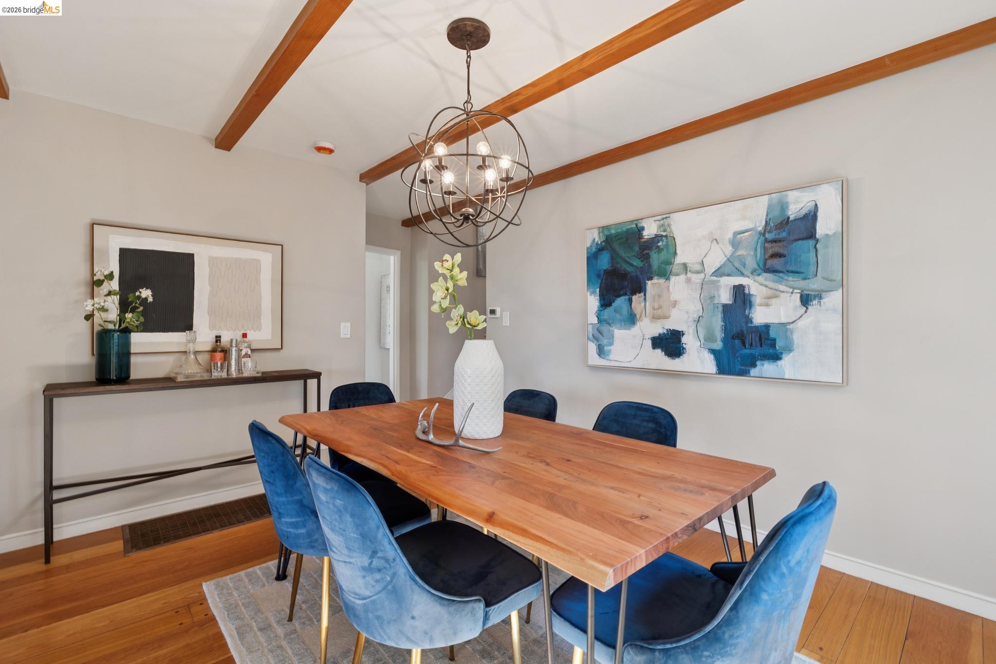 37 Kenyon Avenue Kensington, CA 94708 - Photo 16 of 60 a view of a dining room with furniture and wooden floor