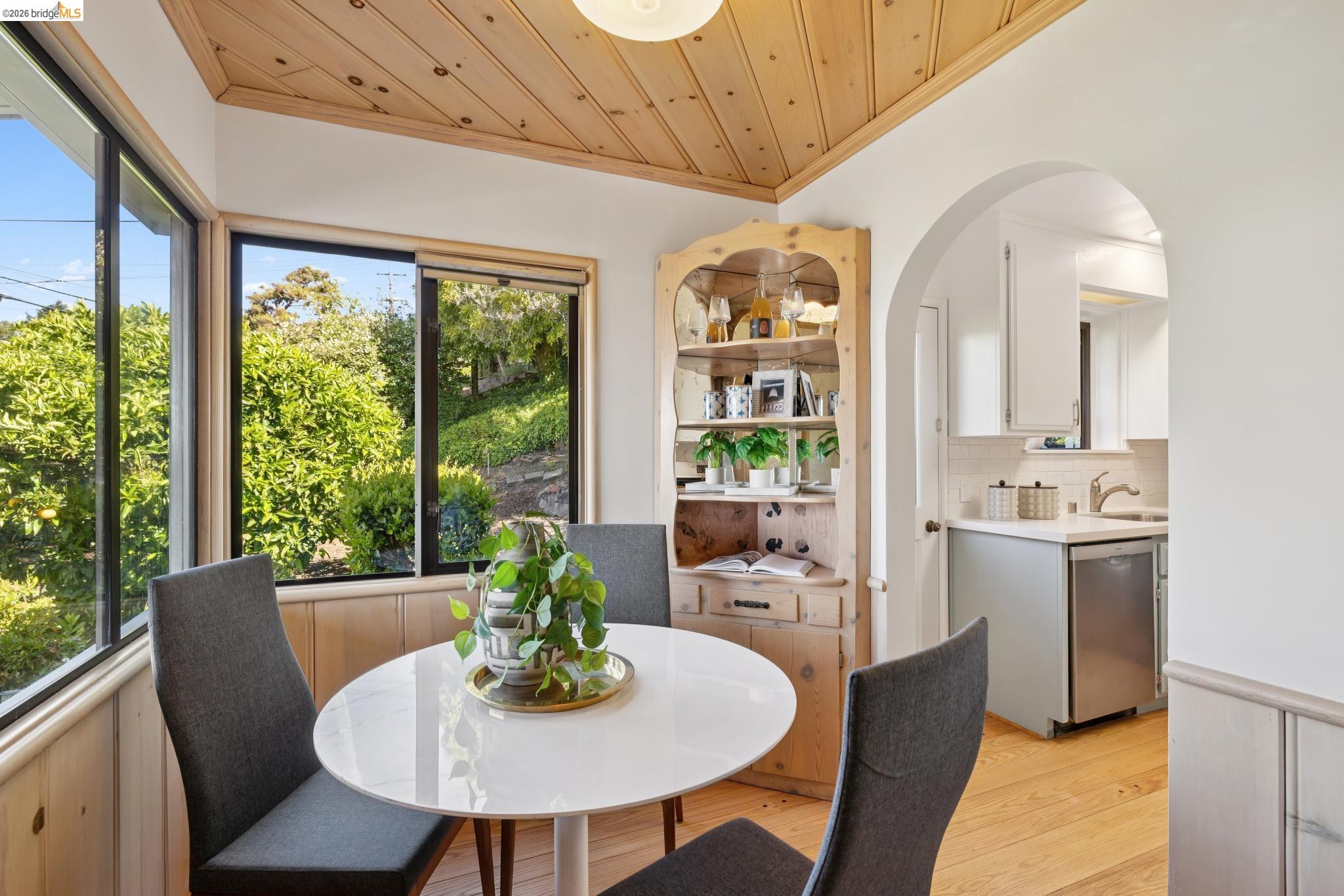 37 Kenyon Avenue Kensington, CA 94708 - Photo 21 of 60 a view of a dining room with furniture window and outside view