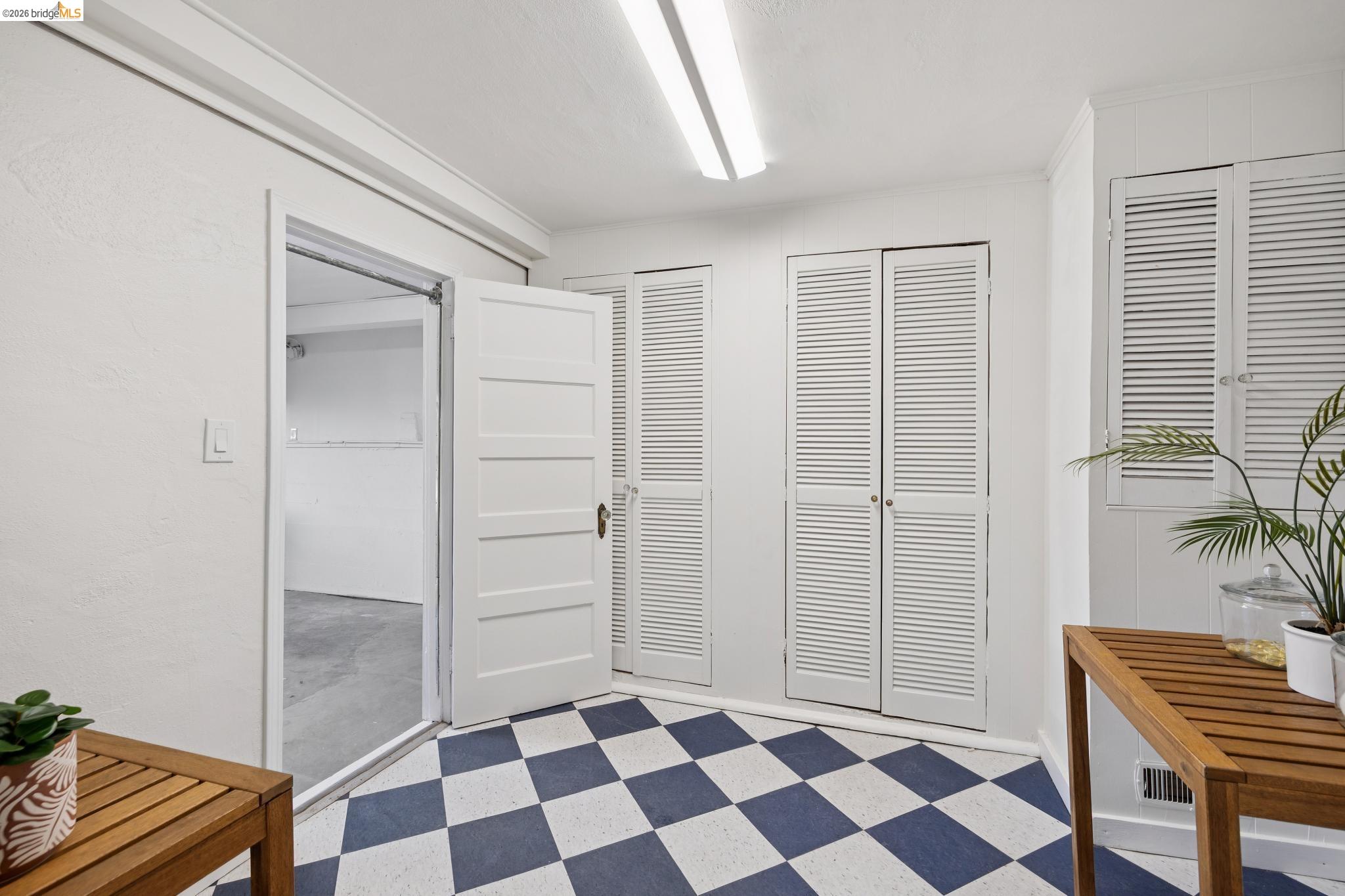 37 Kenyon Avenue Kensington, CA 94708 - Photo 40 of 60 a view of a room with a black and white checkered floor