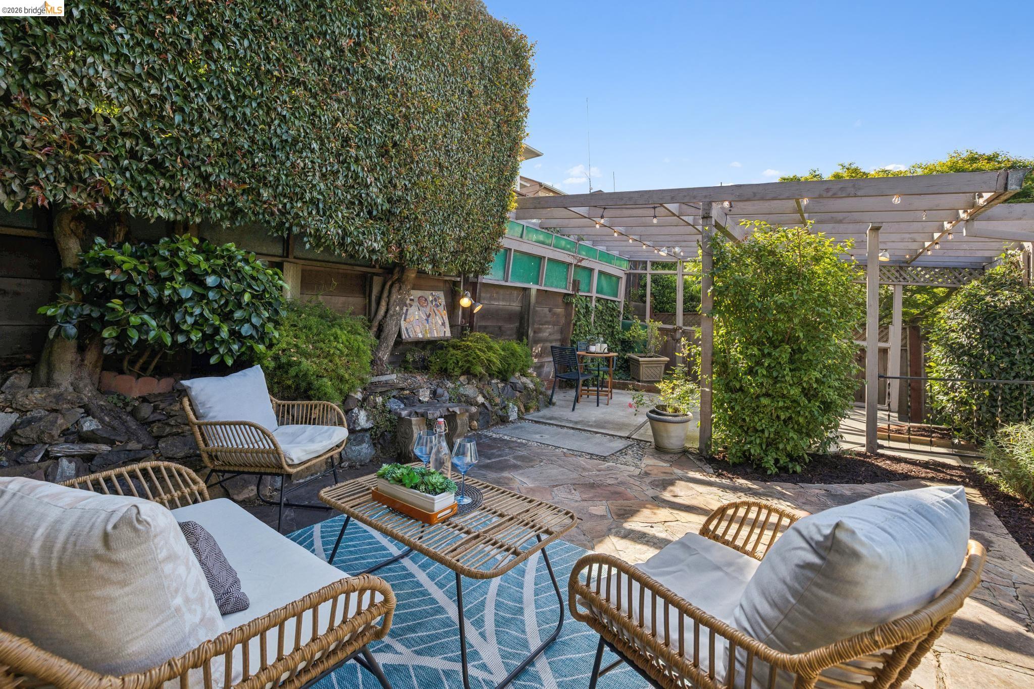 37 Kenyon Avenue Kensington, CA 94708 - Photo 45 of 60 a view of a patio with couches table and chairs and potted plants