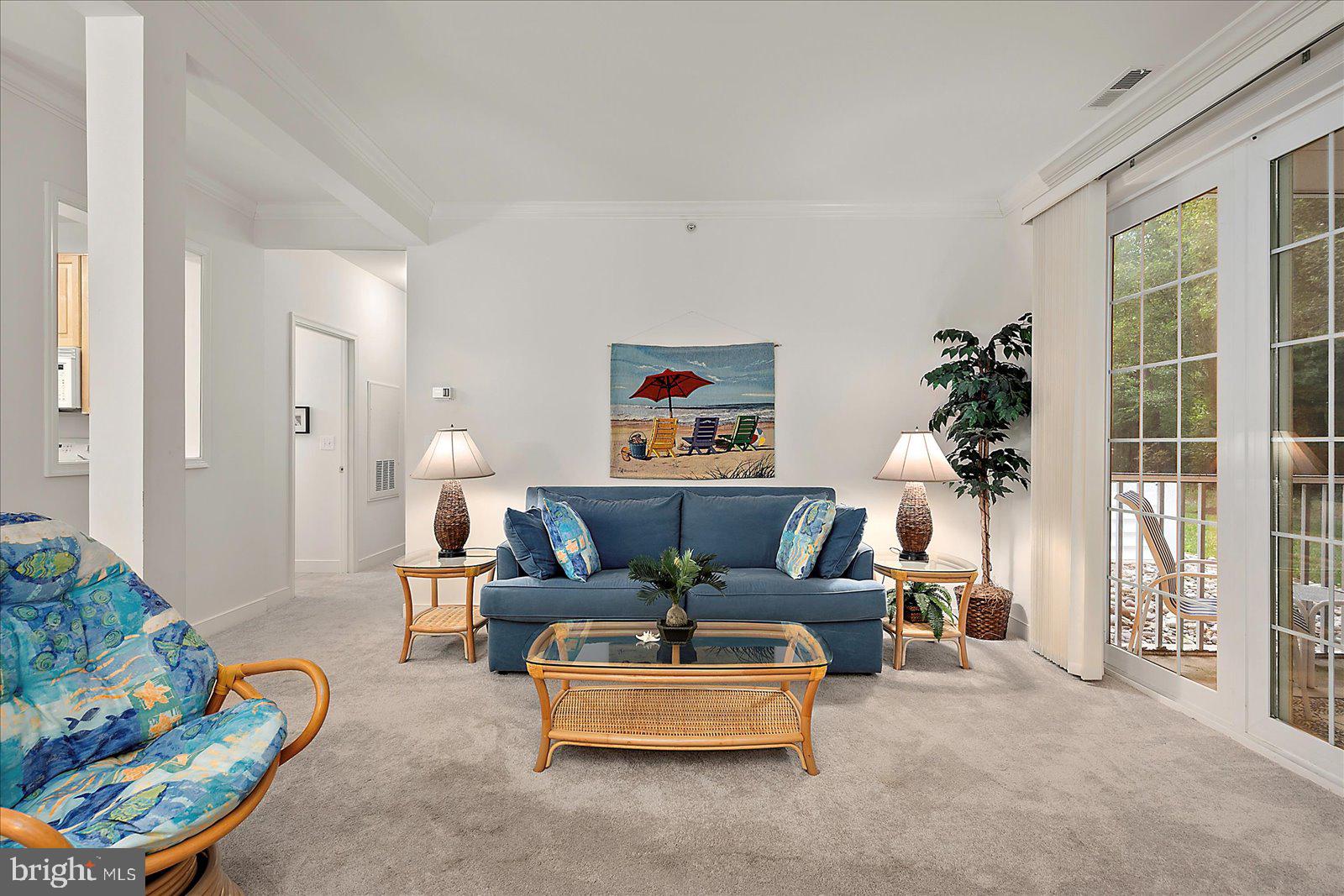 30611 Cedar Neck Road, Unit 2107 Ocean View, DE 19970 - Photo 8 of 44 a living room with furniture and a potted plant