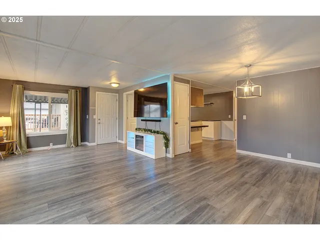 a view interior of a house wooden floor and an empty room