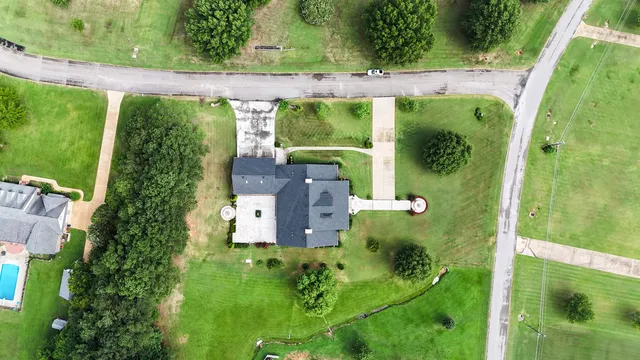 an aerial view of a city