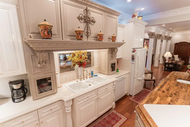 a view of living room with furniture and flat screen tv