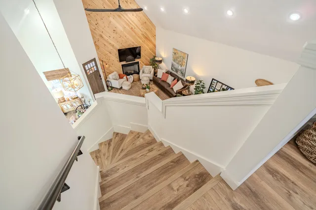 a kitchen with sink cabinets and microwave