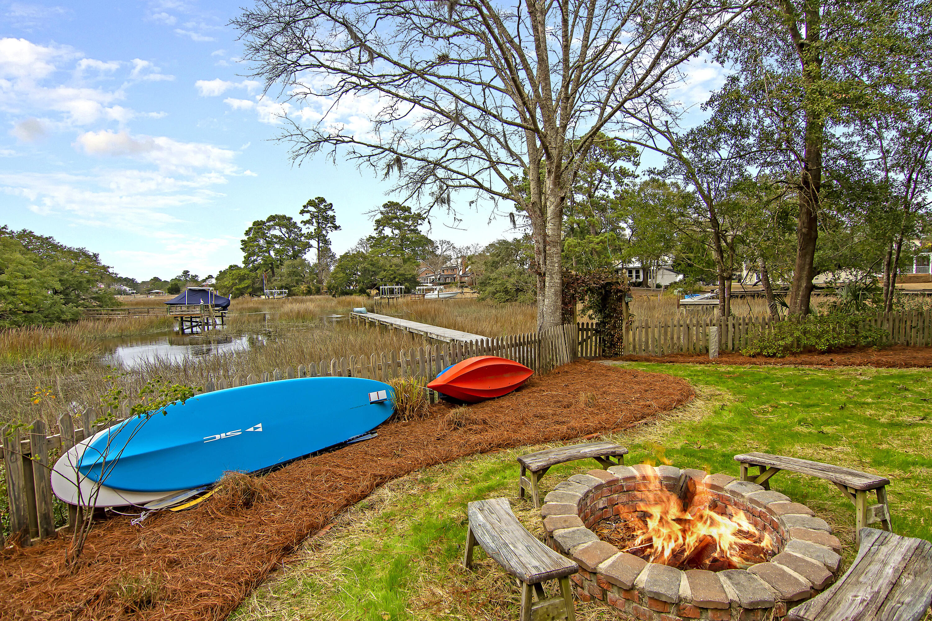 808 Milldenhall Road Mount Pleasant, SC 29464 - Photo 9 of 64 Firepit and dock
