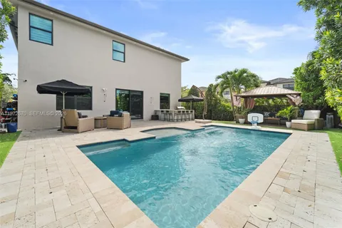 a view of outdoor space yard deck patio and fire pit