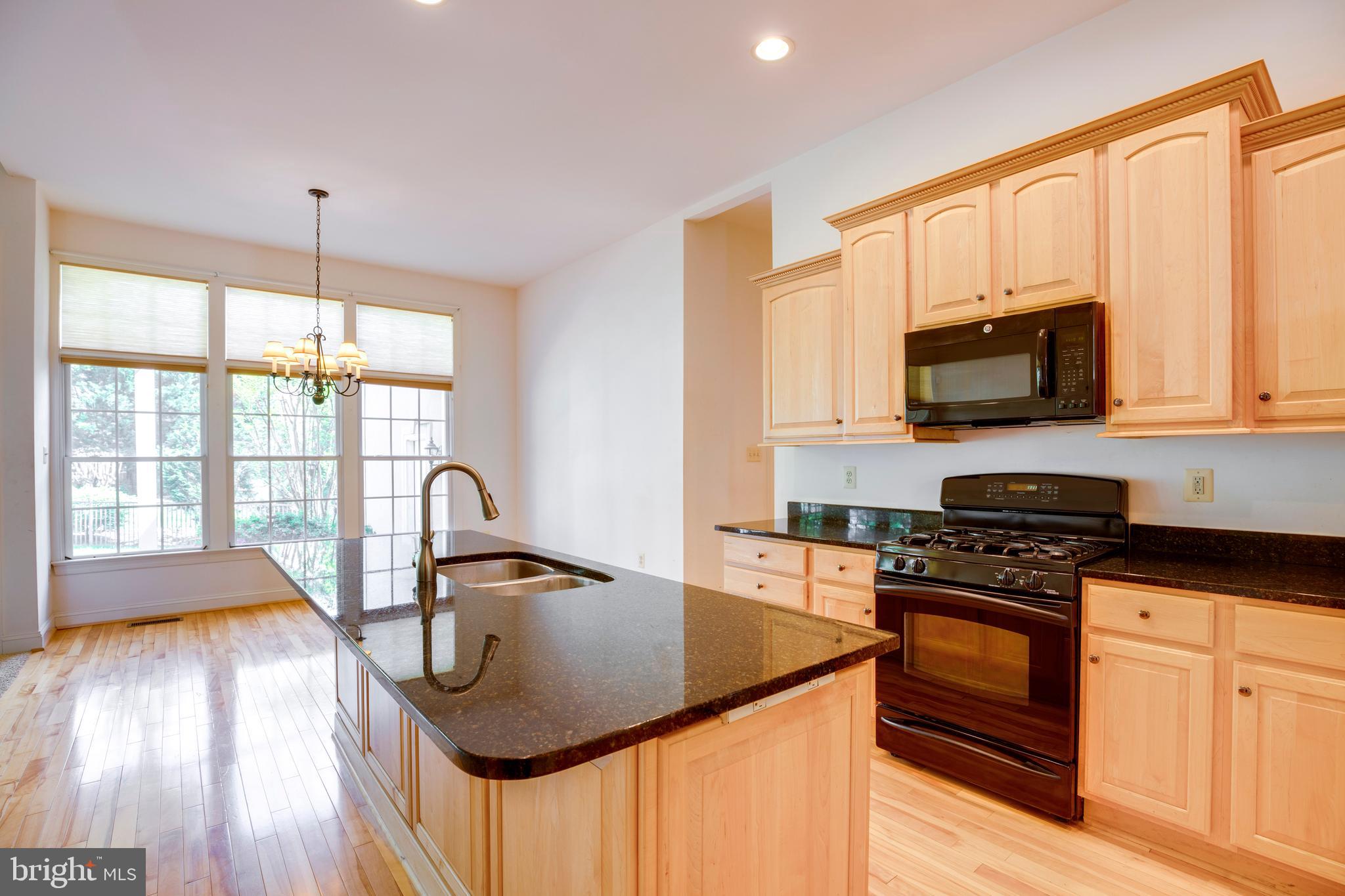 8277 Roxborough Loop Gainesville, VA 20155 - Photo 17 of 85 a kitchen with stainless steel appliances granite countertop a stove a sink and a microwave