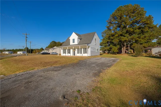 a view of a large body of water with water fall