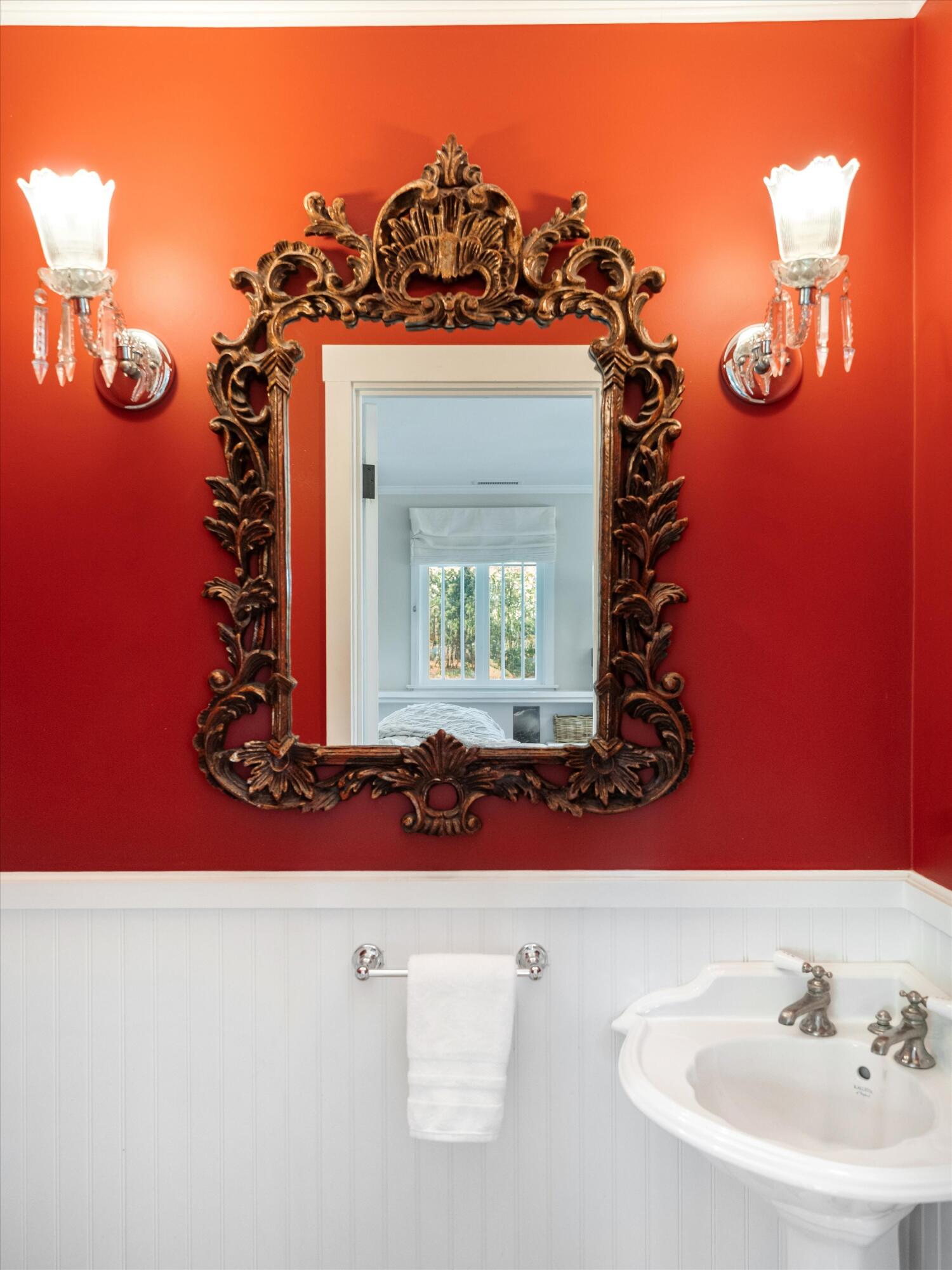 601 East Victoria Street Santa Barbara, CA 93103 - Photo 17 of 32 a bathroom with a sink and a mirror