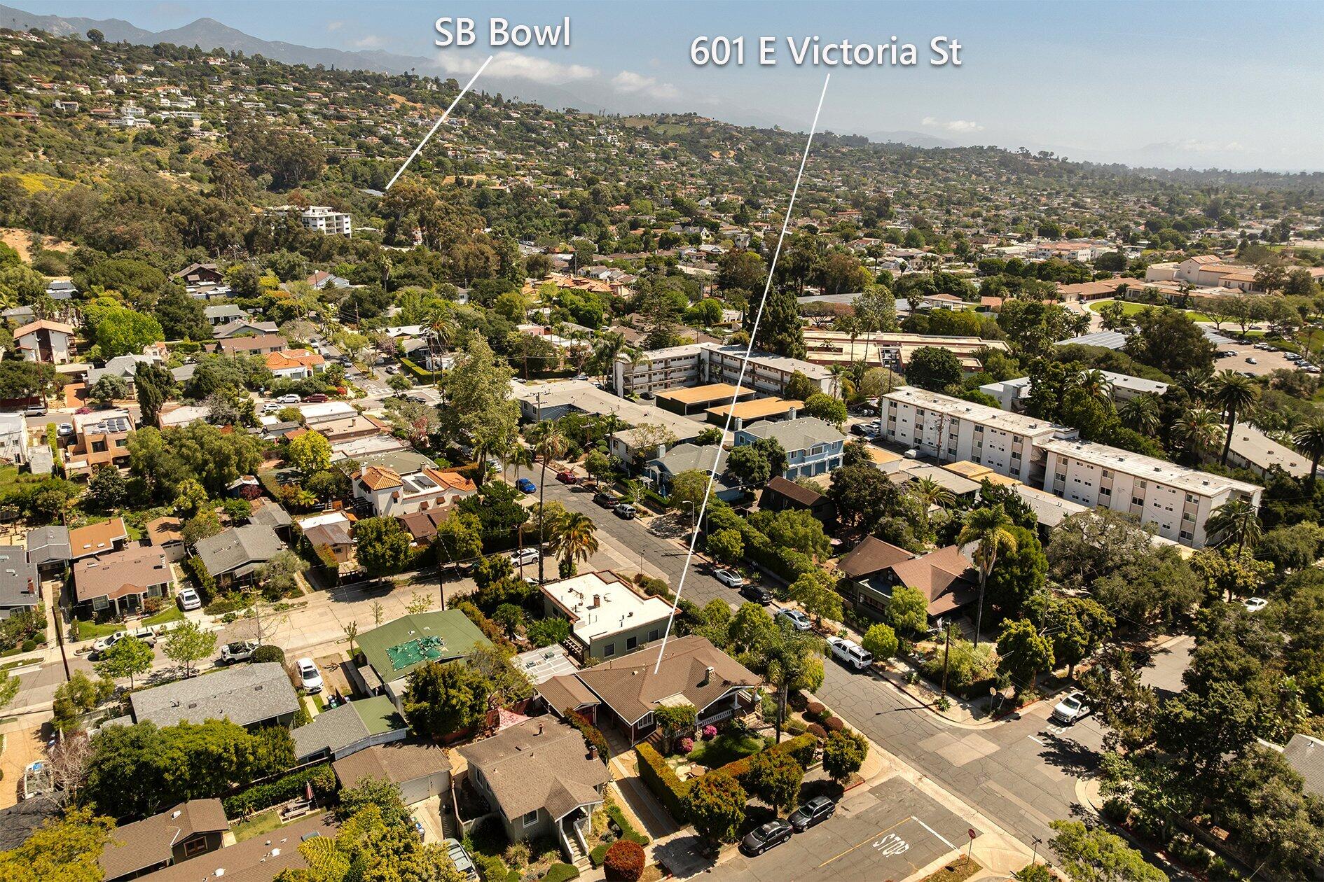 601 East Victoria Street Santa Barbara, CA 93103 - Photo 29 of 32 an aerial view of residential building with parking space
