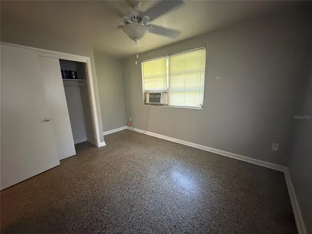 an empty room with a window