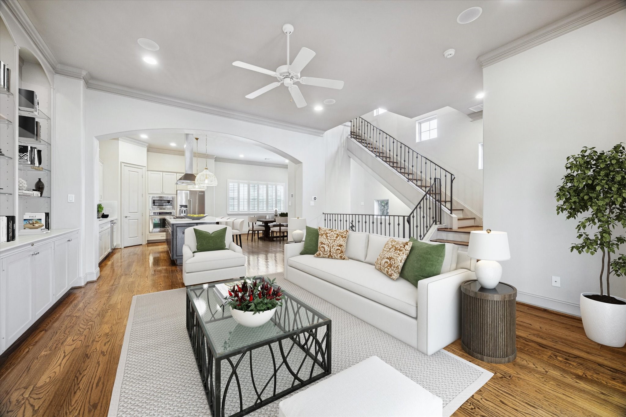 1545 Haddon Street Houston, TX 77006 - Photo 7 of 30 a living room with furniture and wooden floor