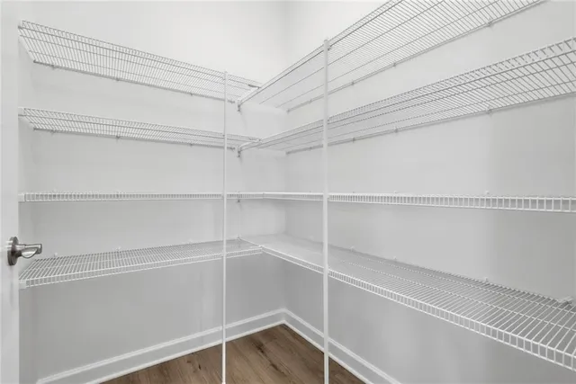 a view of a room with empty racks
