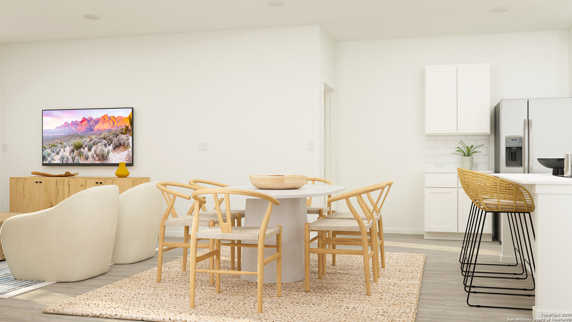 431 Kayden Court Marion, TX 78124 - Photo 6 of 31 a view of a dining room with furniture and wooden floor