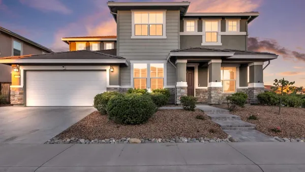 a front view of a house