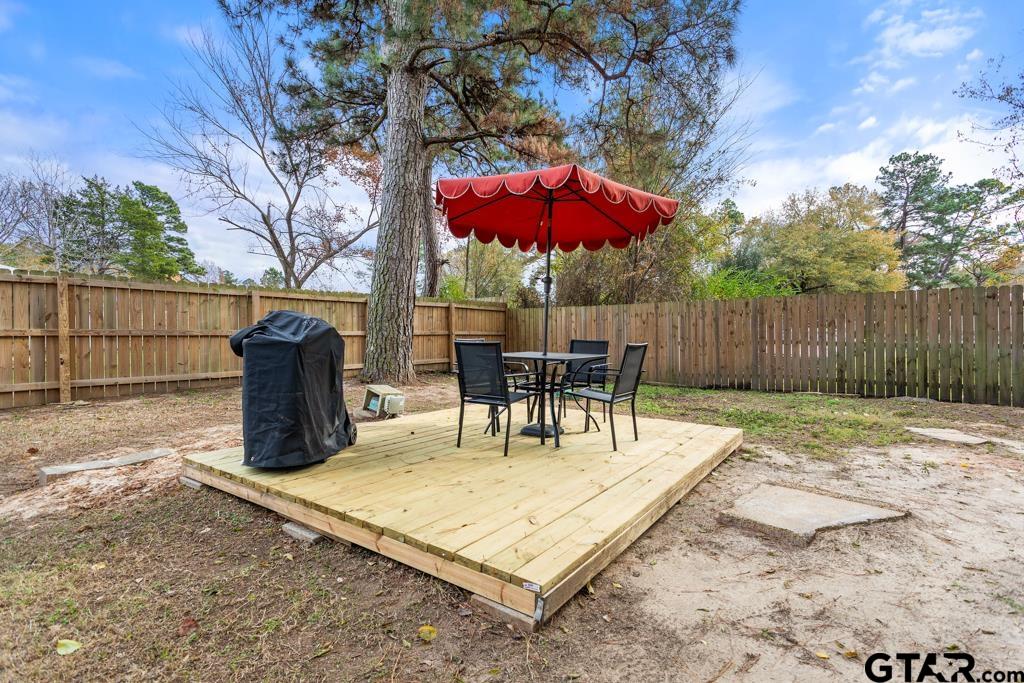 10124 County Road 280 Tyler, TX 75702 - Photo 13 of 47 a view of a backyard with a patio