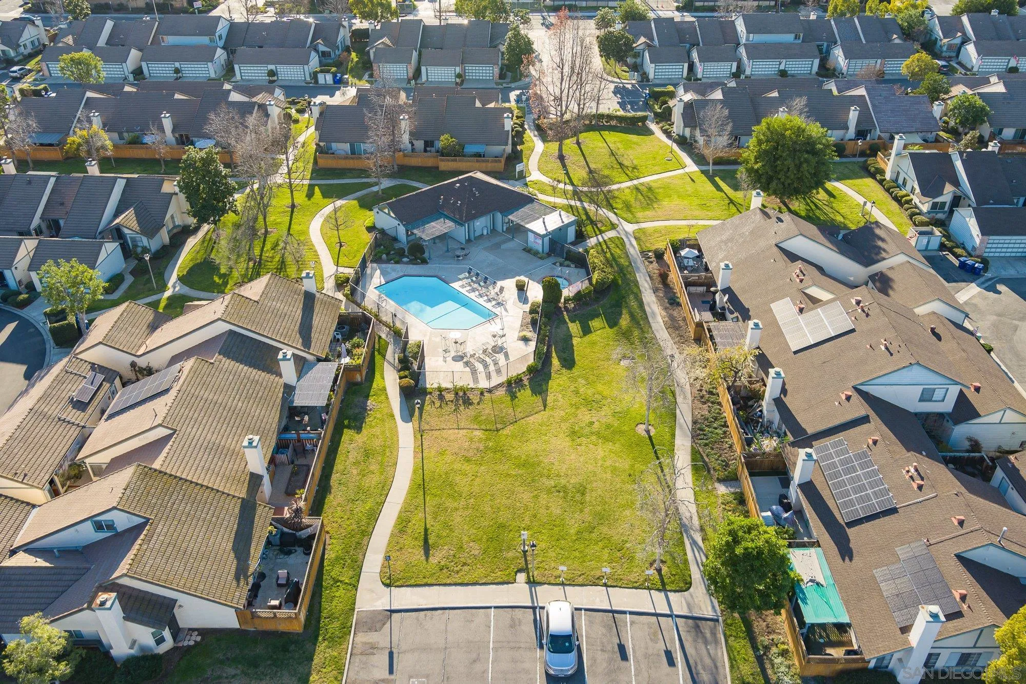 467 Nantucket Glen Escondido, CA 92027 - Photo 25 of 26 an aerial view of residential houses with swimming pool