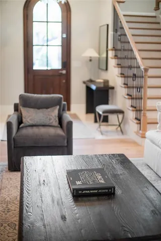 a front view of a door and utility room