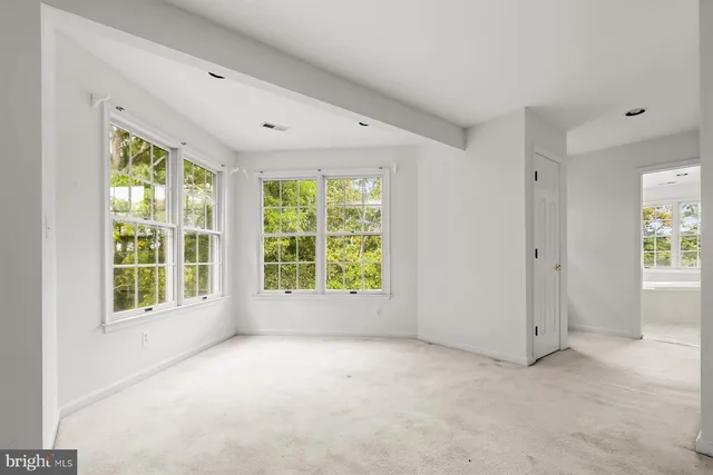 an empty room with a window