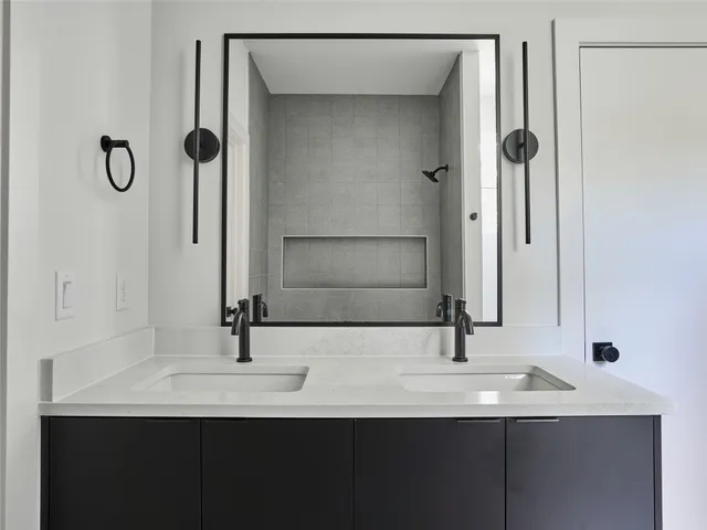 a view of a garden from a porch