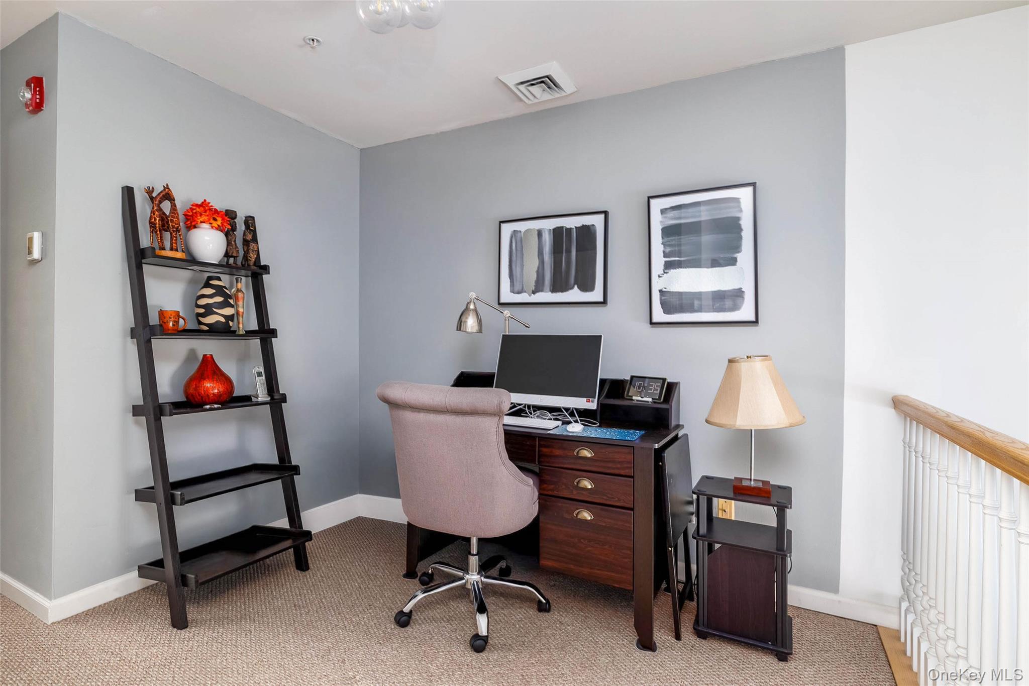 121 Willow Lane Valley Stream, NY 11580 - Photo 13 of 30 Office area with baseboards and light colored carpet